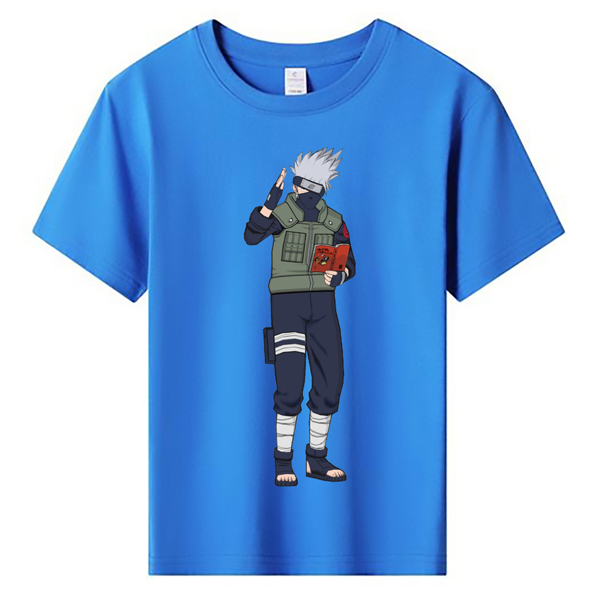 （画像用） NARUTO -ナルト- はたけ カカシ Hatake Kakashi 綿100％キッズTシャツ（フロントプリント）